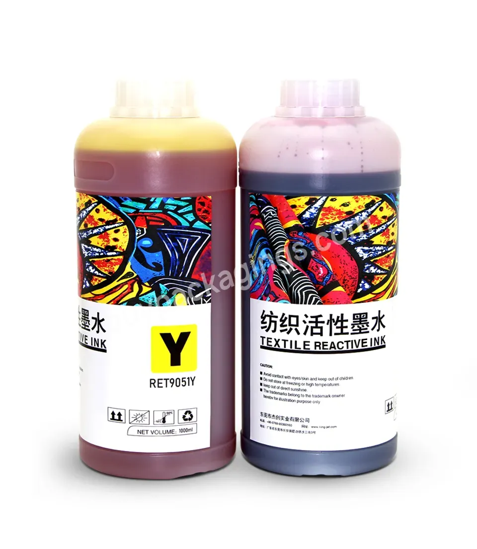 High Quality Dye Ink 1000ml/bottle 4 Colors Bk/c/m/y Textile Reactive Ink For Silk Cotton Linen Wool Cashmere Printing