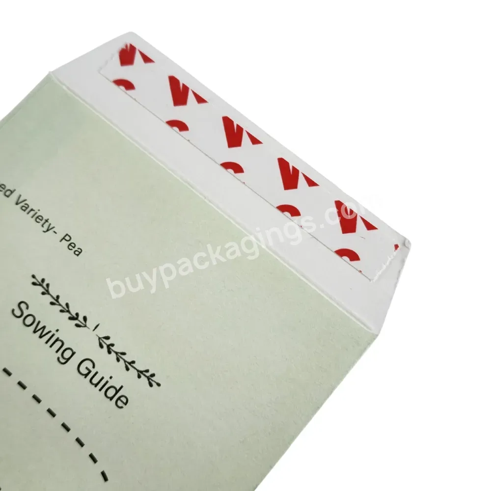 High Quality Eco Friendly Customized Paper Seed Envelope Packaging With Logo