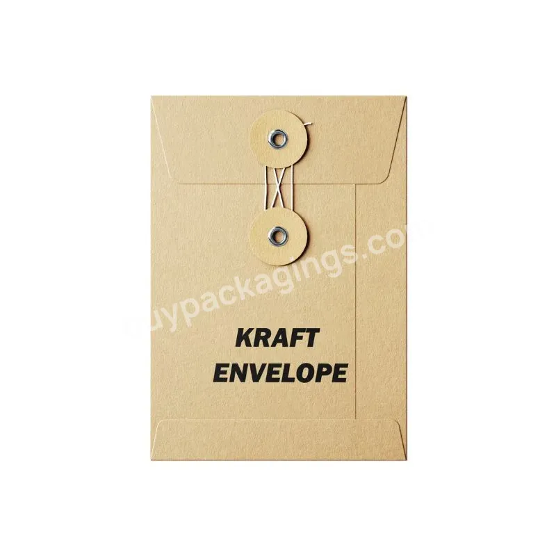 High Quality Eco Friendly Envelopes With Logo Or String Mini Envelope With String Packaging For T-shirt