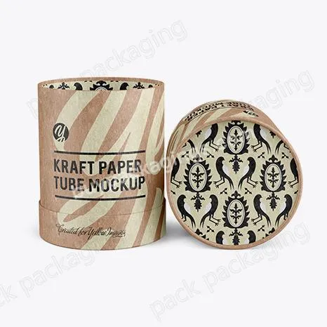 High quality eco friendly material kraft paper cardboard tube packaging for 200g tea leaves