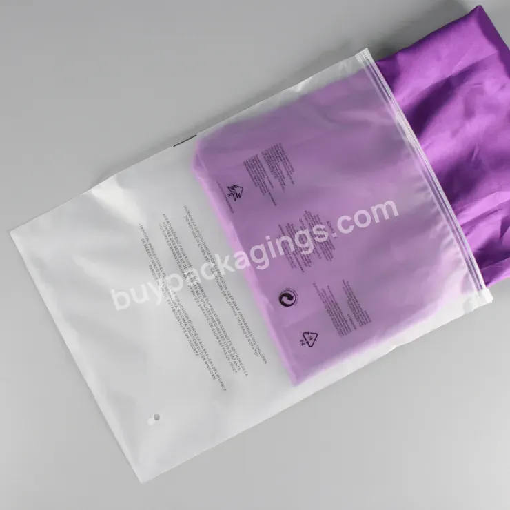 High Quality Eco Friendly Plastic Slider Zipper Bag Pe Zip Lock Bags For Clothing Garment Packing