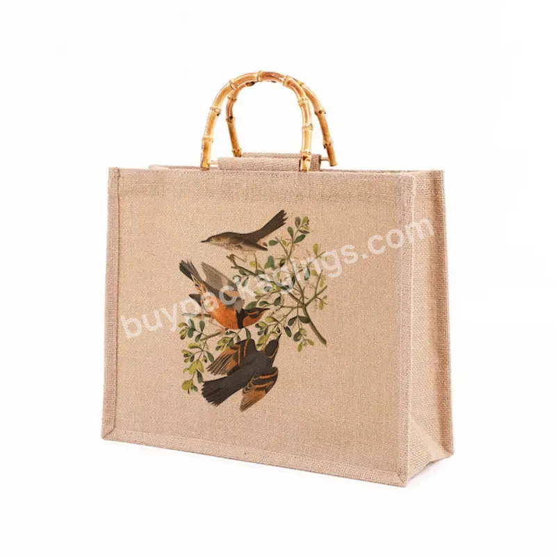 High Quality Eco Friendly Shopping Tote Jute Bag With Custom Logo