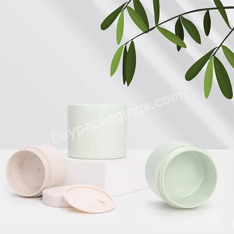 High Quality Eco Friendly Wheat Straw Biodegradable 30g 100g 120g Containers Cosmetic Jar