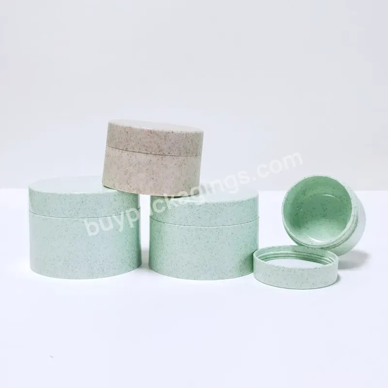 High Quality Eco Friendly Wheat Straw Biodegradable 30g 100g 120g Containers Cosmetic Jar