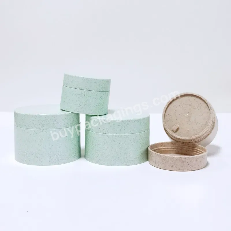 High Quality Eco Friendly Wheat Straw Biodegradable 30g 100g 120g Containers Cosmetic Jar