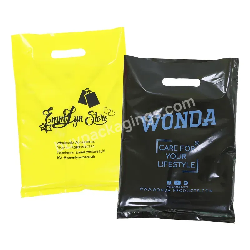High Quality Eco Plastic Bag Die Cut Plastic Bag Luxury Pp Plastic Bag For Shopping
