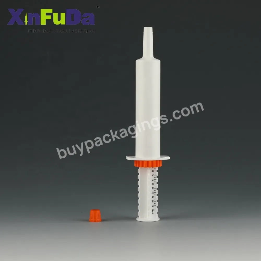 High Quality Empty Plastic Dial A Dose Pets Dog Cat Oral Syringe Horse Paste Packaging Container Syringes With Plastic Wide Tip