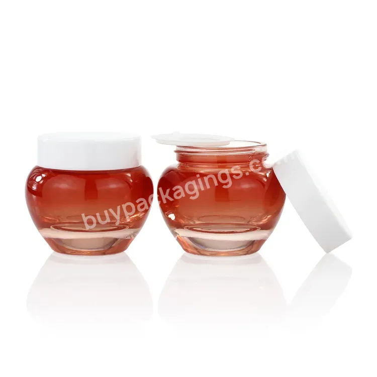 High Quality Empty Skin Care Good Jar Set 30g 50g Cherry Heart Apple Shape Gradient Pack Glass Jar For Face Cream Cosmetic Jars - Buy Cosmetic Jars,Glass Jar For Skin Care Cream,Glass Jar For Face Cream.