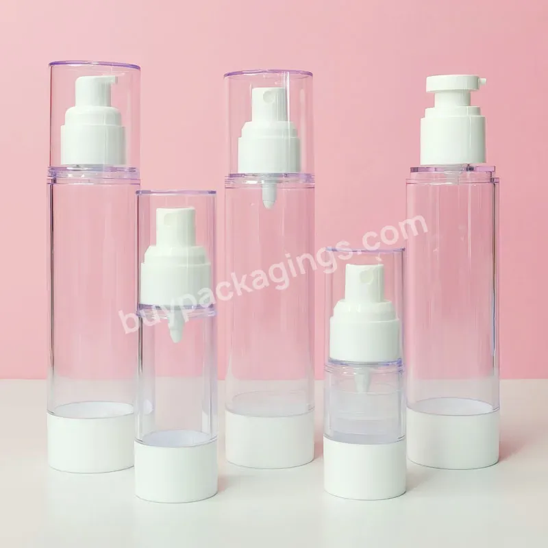 High Quality Empty Skincare Package As Plastic Transparent 0.5oz 1oz 4oz Airless Bottle