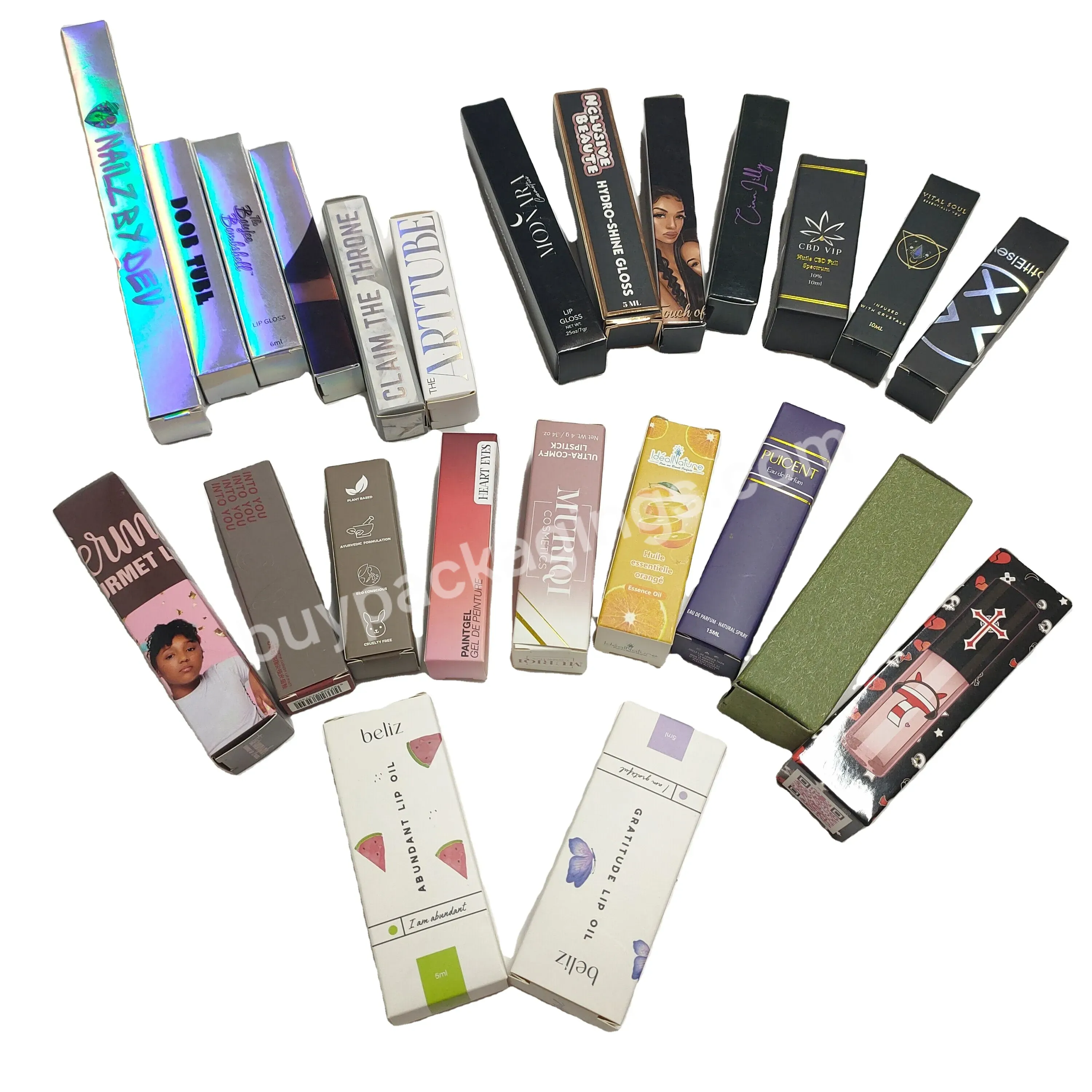 High Quality Exquisite Gift Box Cosmetics Lip Gloss Box Custom With Your Own Logo