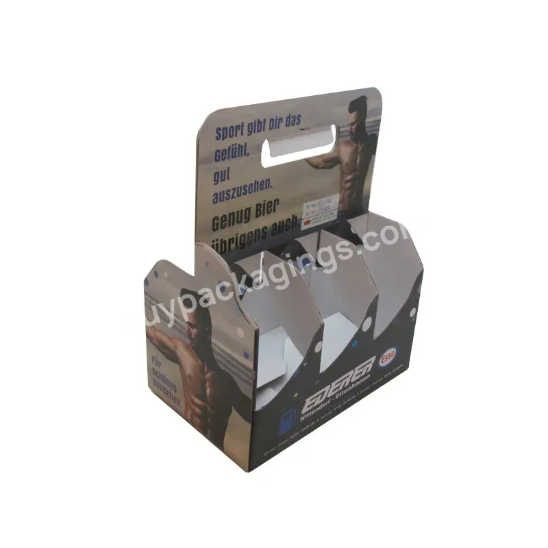 High Quality Factory Customize Cardboard Corrugated Packaging Six Pack Beer Box With Handle