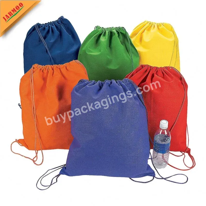 High Quality Factory Sale Drawstring Backpack Reusable Tropical String Bag Polyester Drawstring School Bag