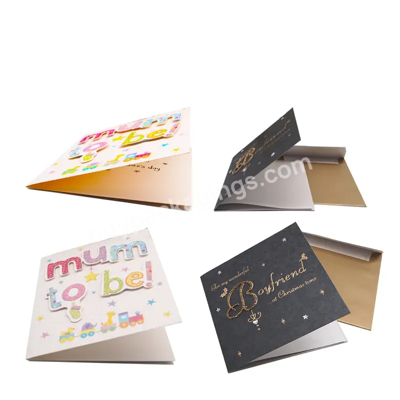 High Quality Factory Wholesale Pop Up Christmas Greeting Paper Cards/stand Up Handmade Christmas Card Design