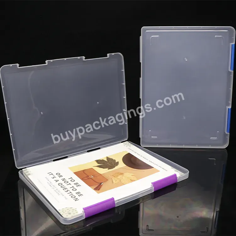 High Quality File Holder Closed Box Pp Clear Simple Portable Document Storage A4 A5 Size Plastic File Organizer