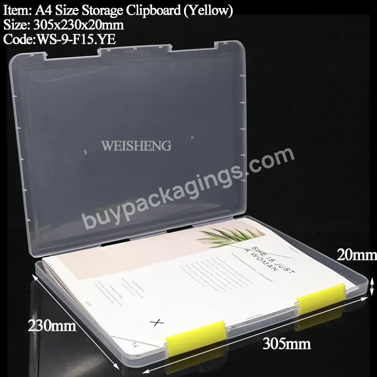 High Quality File Holder Closed Box Pp Clear Simple Portable Document Storage A4 A5 Size Plastic File Organizer