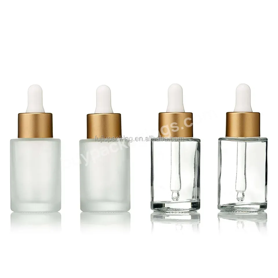 High-quality Flat Shoulder Serum Bottle Glass Luxury For Essential Oil