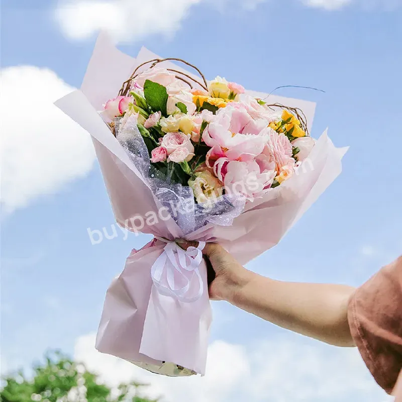 High Quality Florist Wrapping Paper Fashion Bouquet Snow Gauze Flower Packing Paper Florist Rose Floral Wrapping Mesh
