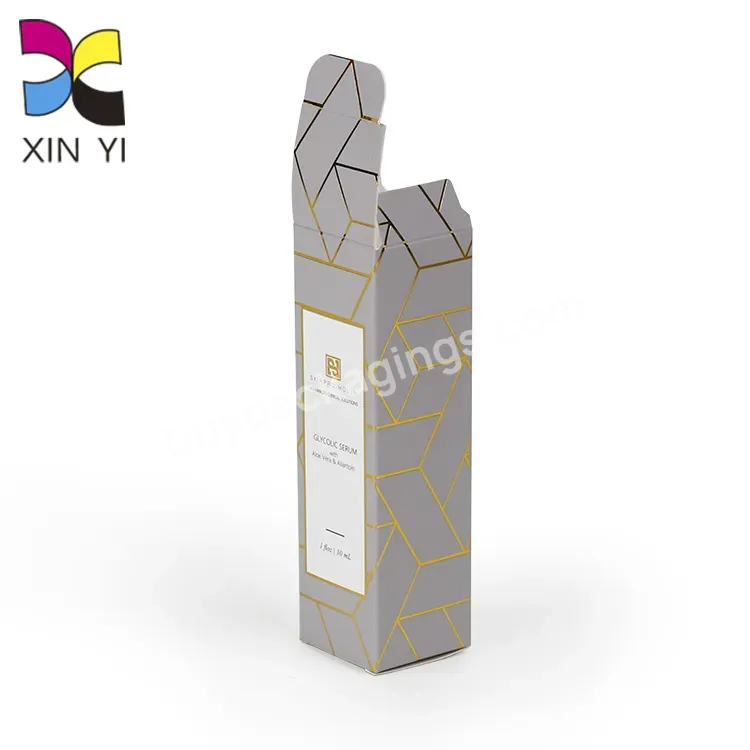 High Quality Foil Stamping Luxury Serum Packaging Box Essential Oil Cosmetic Boxes