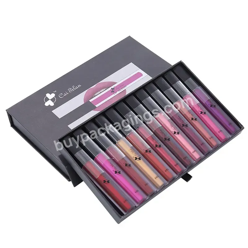 High Quality Folding Cosmetic Gift Boxes Lip Paper Box For Foundation Highlight Stick Liquid Eye Shadow Display Box