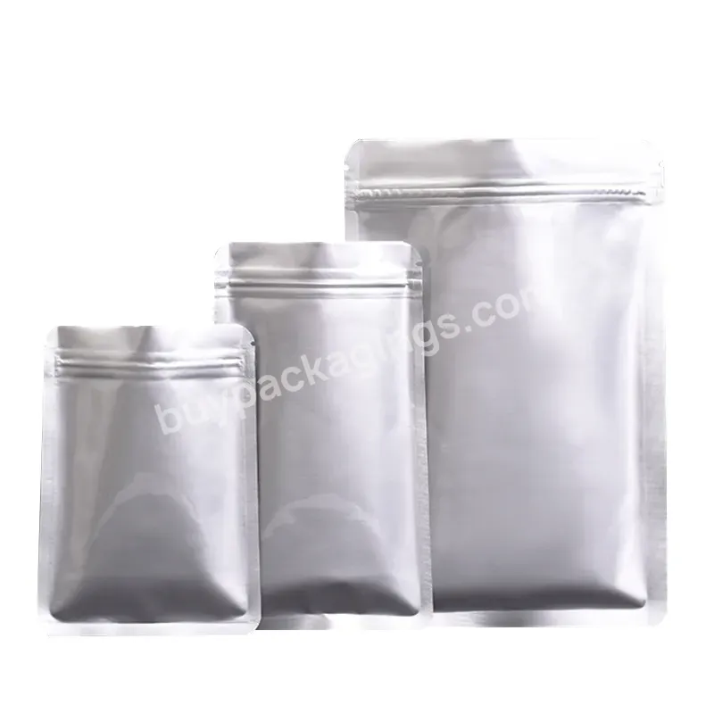 High Quality Food Aluminum Zipliock Bags Stand Up Accept Print Aluminum Foil Bag