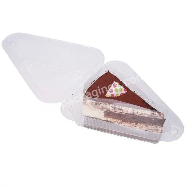 High Quality Food Grade Clamshell Disposable Plastic Triangle Cake Slice Box Sandwich Containers