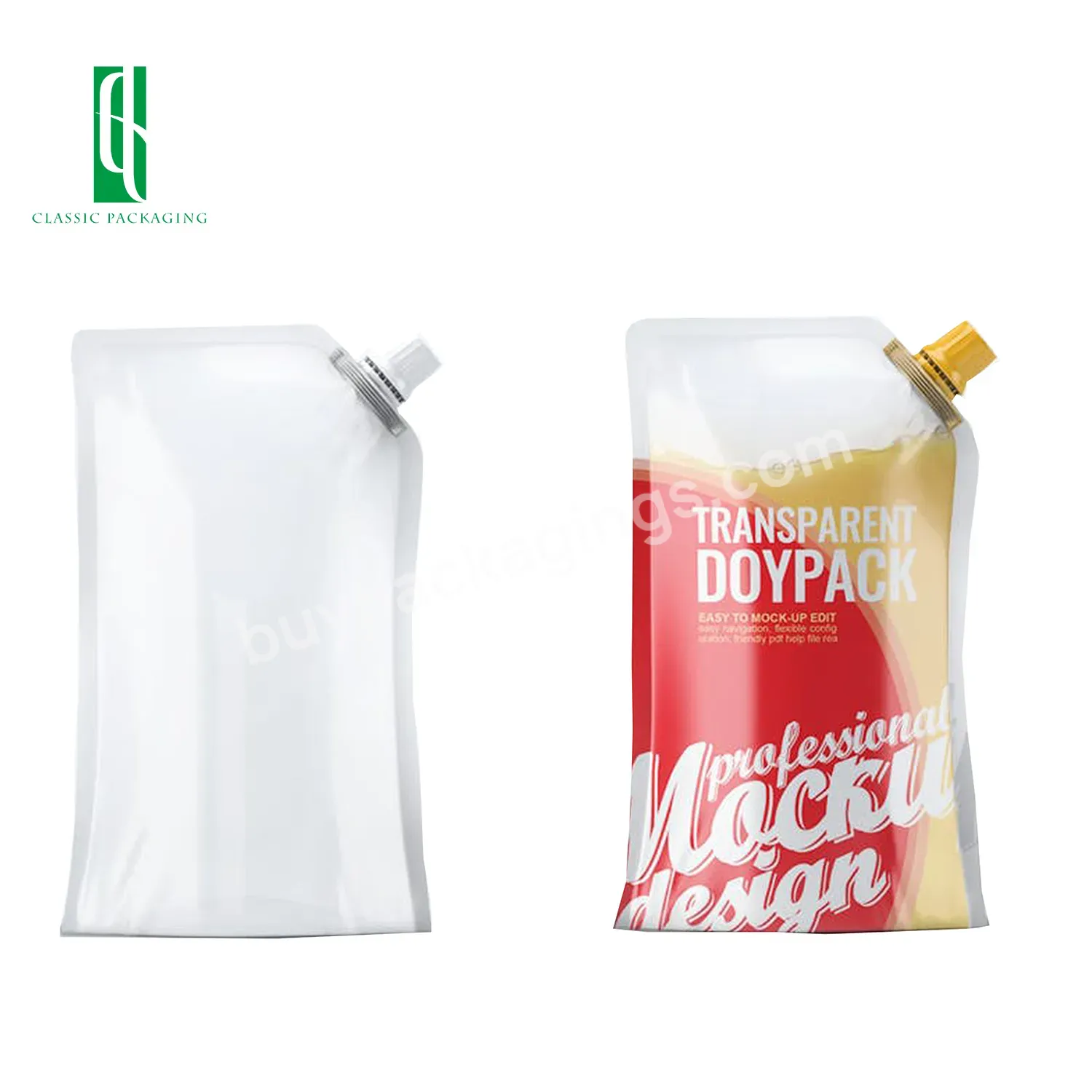 High Quality Food Grade Leak Proof Custom Shaped Bubble Tea Plastic Packaging Bag