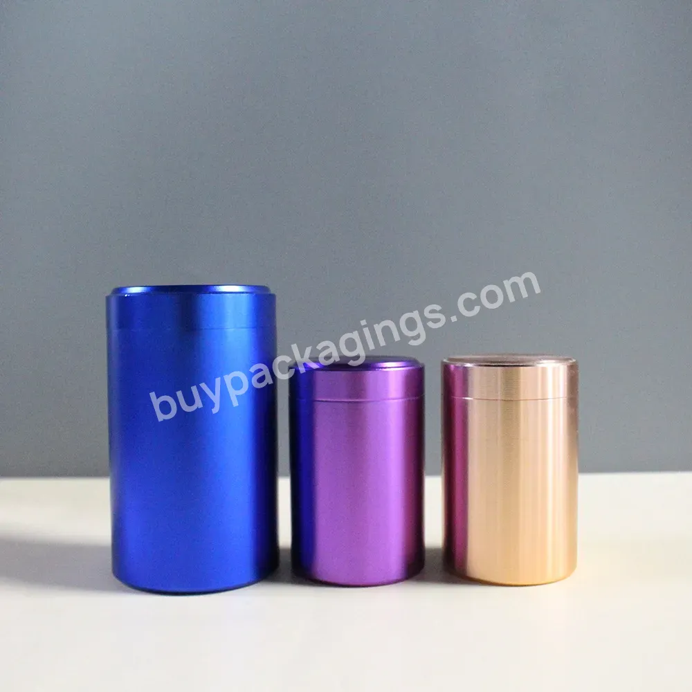 High Quality Food Grade Oem Small Size Tea Package Box Type Cylinder Shape Custom Logo Tin Metal Can