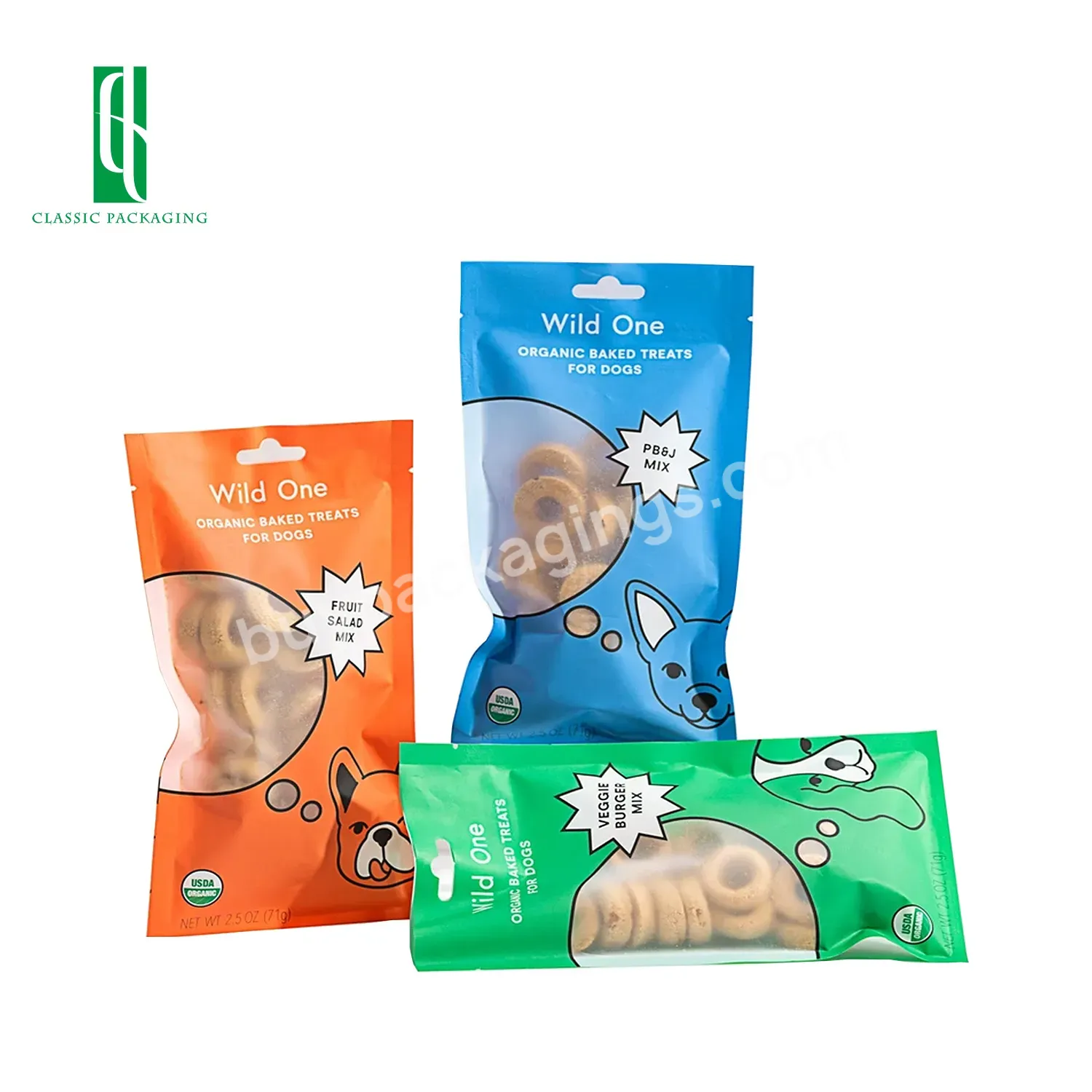 High Quality Food Grade Smell Proof Plastic Custom Pet Dog Food Packaging Bags