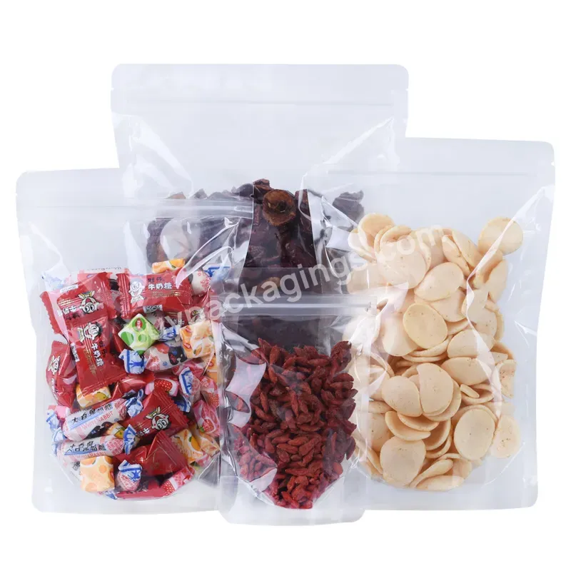 High Quality Food Grade Stand Up Zipper Bag Package Transparent Clear Stand Up Pouch