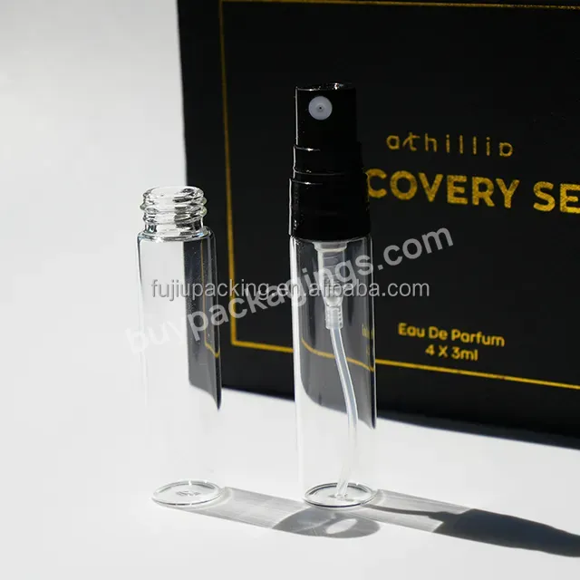 High Quality Fragrance Spray Set Gift Box Mini Perfume Sample Bottles Packaging Rectangle Box Texture Art Paper