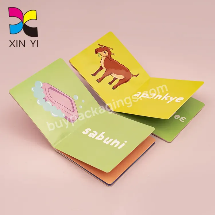 High Quality Full Color Board Book Printing Service For Children Board Books Printing Factory