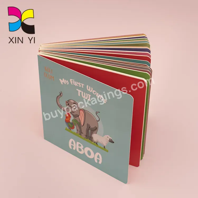 High Quality Full Color Board Book Printing Service For Children Board Books Printing Factory