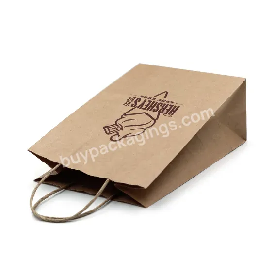 High Quality Gift Paper Bag Twisted Handle Carry Bag With Handle For Christmas Gift