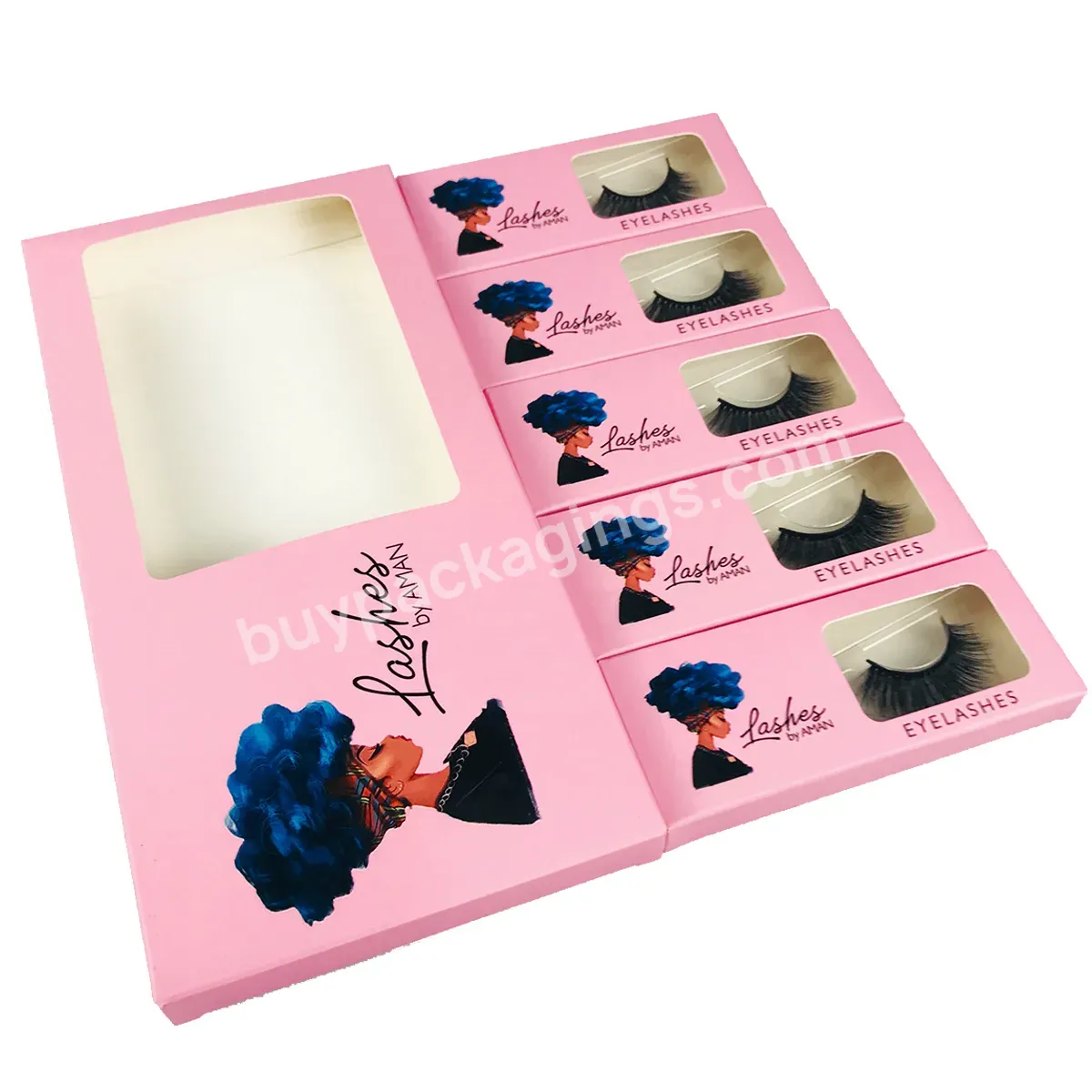 High Quality Glitter Custom Lash Box Eyelashes Package Box Eyelash Packaging Box