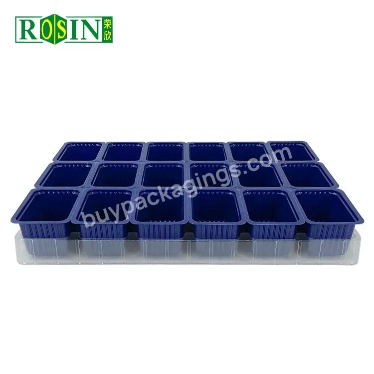 High Quality Grow Tray 18 Cell Plastic Agriculture Seed Sprouting Hydroponic Tray Blue Nursery Tray Planting