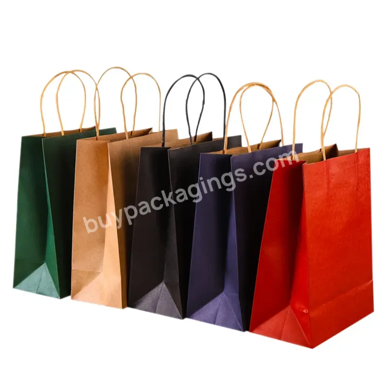 High Quality Handle Color Paper Bag Helloween Festival Gift Shopping Paper Bags