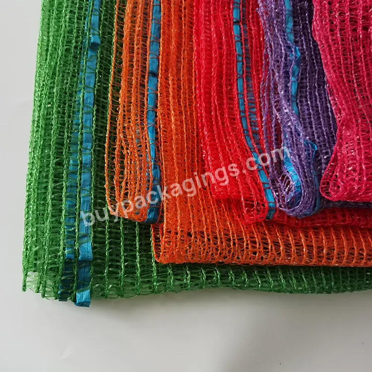 High-quality Heavy Duty Plastic Vegetable Packing Mesh Drawstring Bag