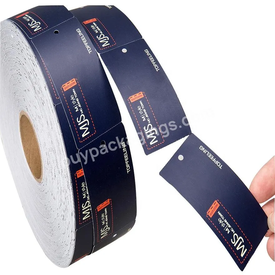 High quality hot sale eco friendly Individual Custom  roll garment tags  hang tag