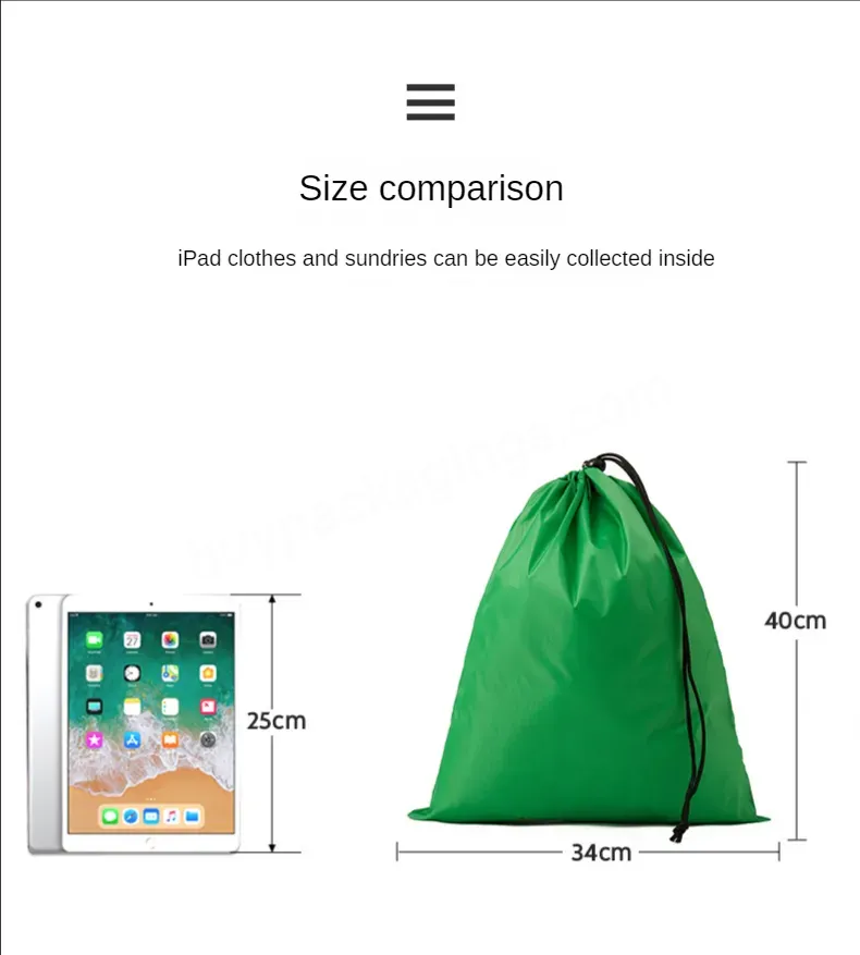 High Quality Large Gift Bags Lightweight Polyester Sport Polyester Drawstring Bag