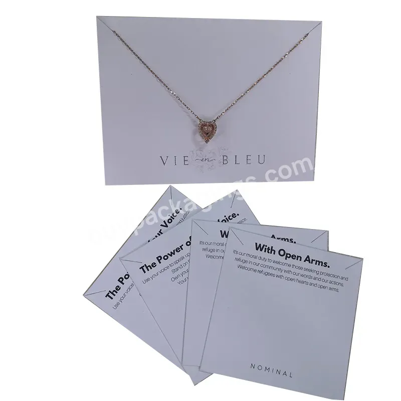 High Quality Logo Printed Necklace Card Holder Hanging Earring Cards - Buy Display Cards Hang Tags,Printed Paper,Necklace Earring Jewelry.