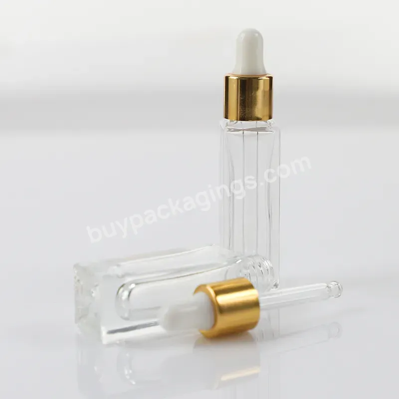 High Quality Low Price Pastel Flat Shoulder Cylinder Glass Competitive Price 1oz Square Glass Pipette Amber Glass Dropper Bottle