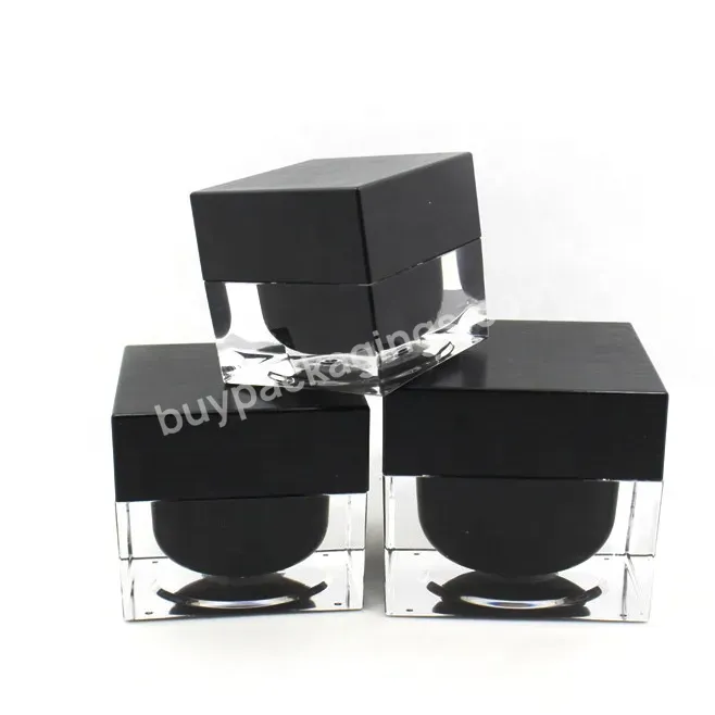 High Quality Luxury Acrylic Cream Jar Cosmetic Packaging Empty 1oz Plastic Jar Mask Container Acrylic Jar 50ml