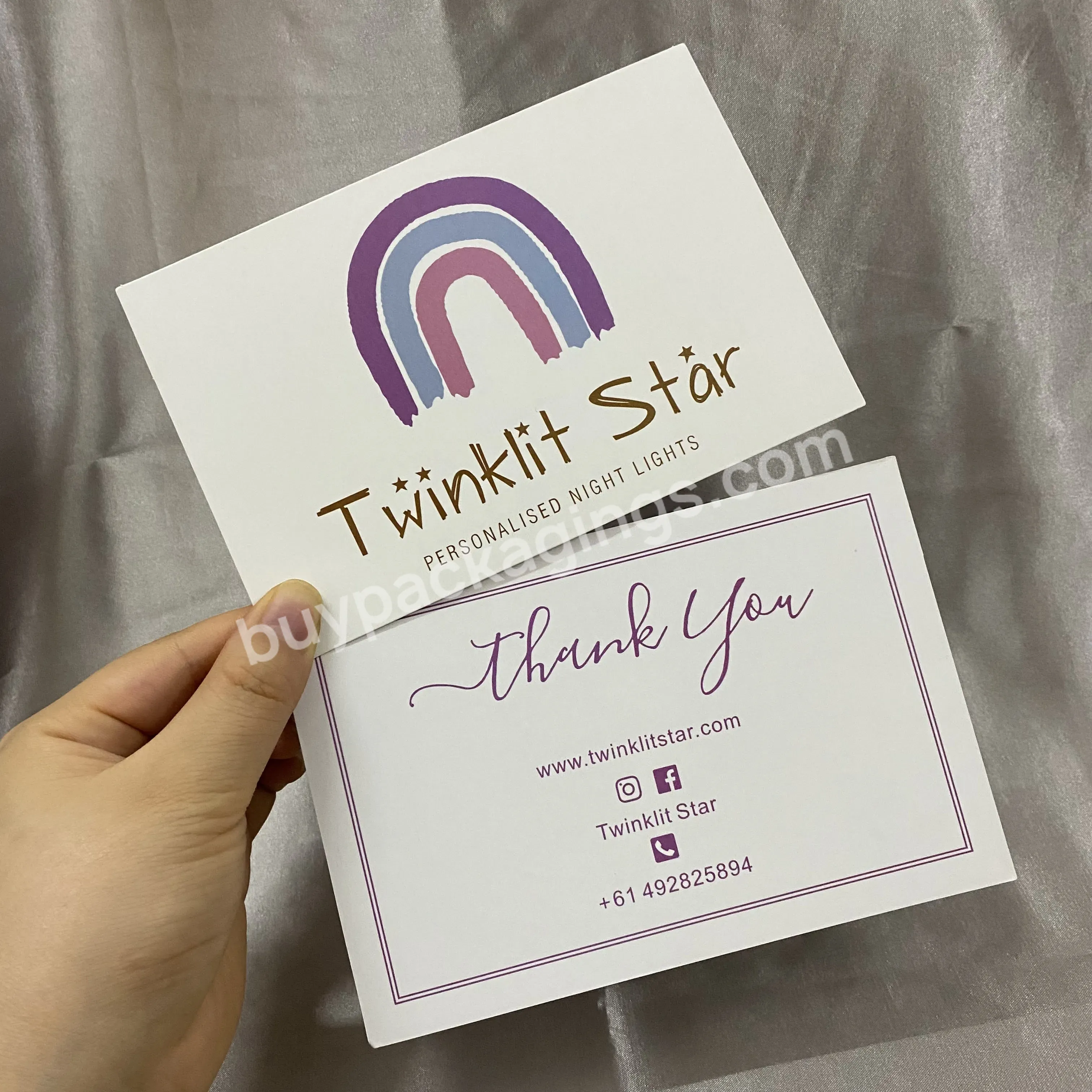 High Quality Luxury Custom Metallic Foil Logo Business Card/postcard/wedding Card/thank You Card