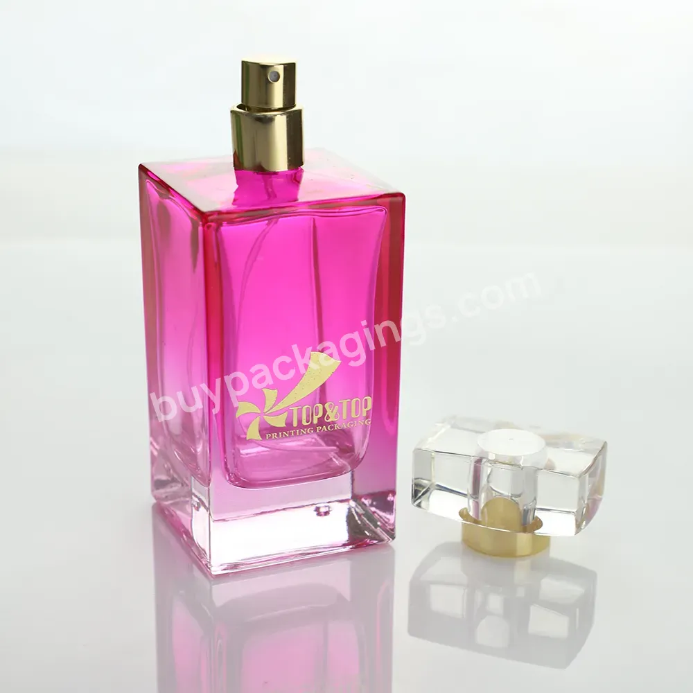 High Quality Luxury Design Manufacturer 100ml Glass Empty Refillable Spray Beautiful Perfume Bottle