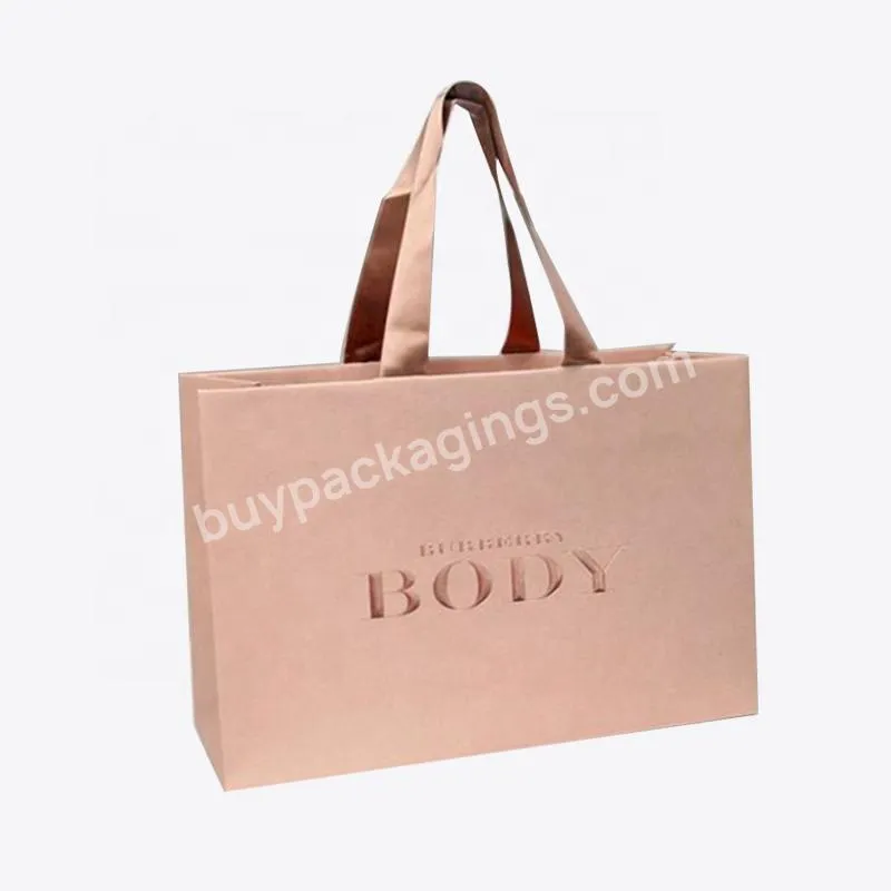 High quality luxury eco friendly custom logo printed folding jewelry gift bag paper shopping bag craft paper bag with handle