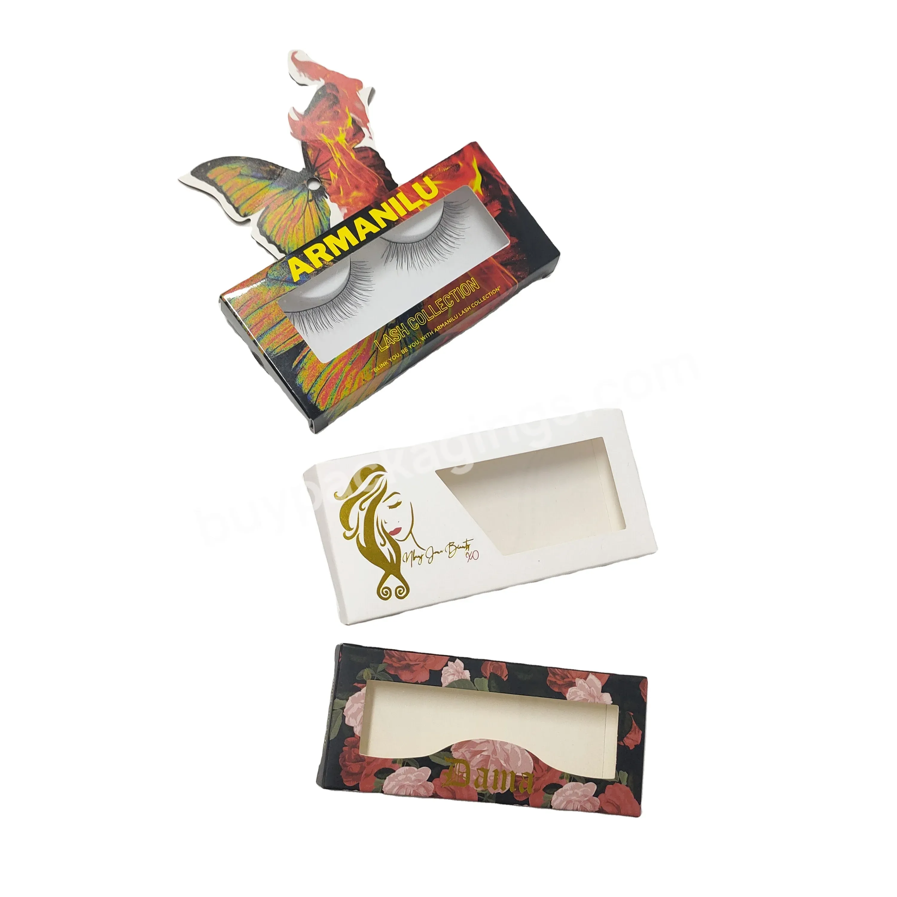 High Quality Luxury Eyelash Boxes With Window Custom Logo Packaging Eyelash Packaging Box