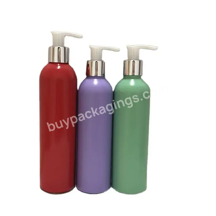 High Quality Luxury Purple Color 50ml 100ml 200ml Metal Aluminium Bottle For Cosmetic Packaging