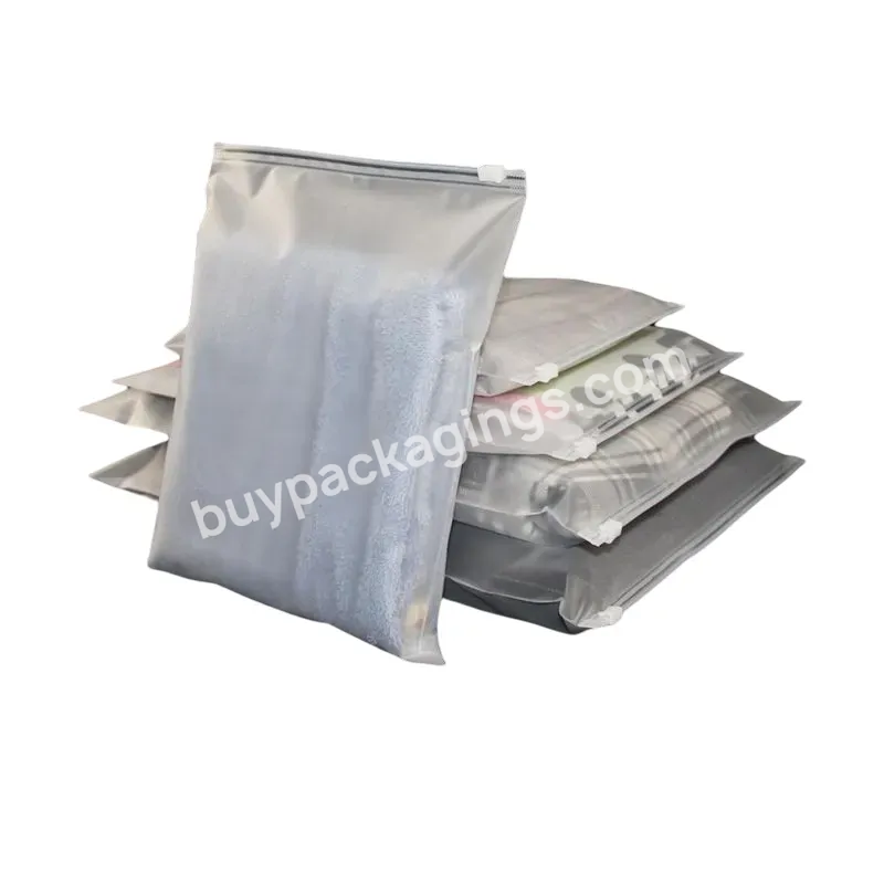 High Quality Materials Custom Long Size Pvc Frosted Transparent Plastic Package Extension Zip Lock Bag