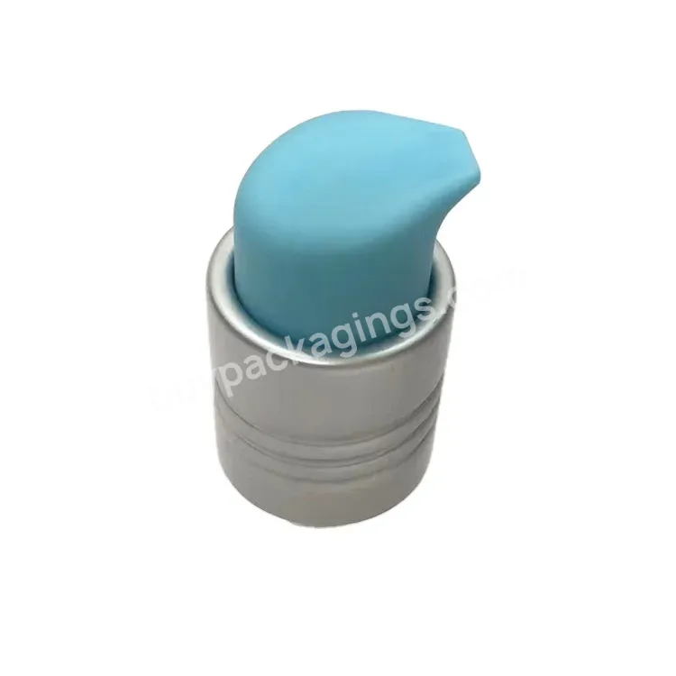 High Quality Matte Blue Cream Pump 24mm Matte Surface Outer Thread Treatment Pump For Lotion