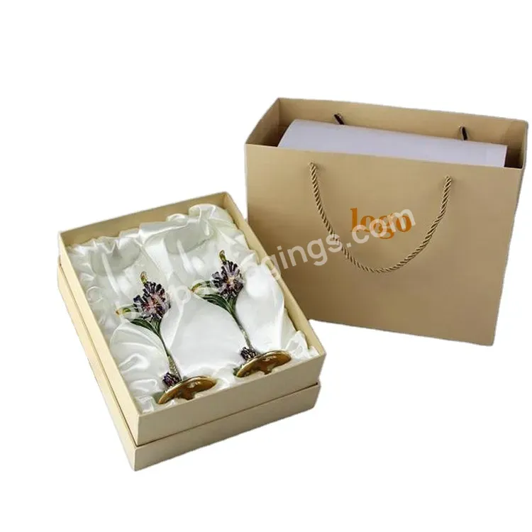 High Quality Morden Goblet Packaging Custom Insert For Wine Glass Printed With Your Logo Paper Boxes